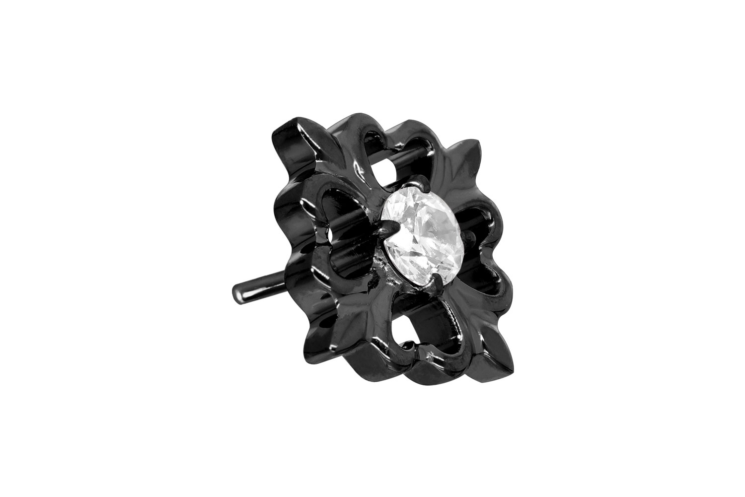 Titan Aufsatz mit Push Pin KLEEBLATT von Piercingline